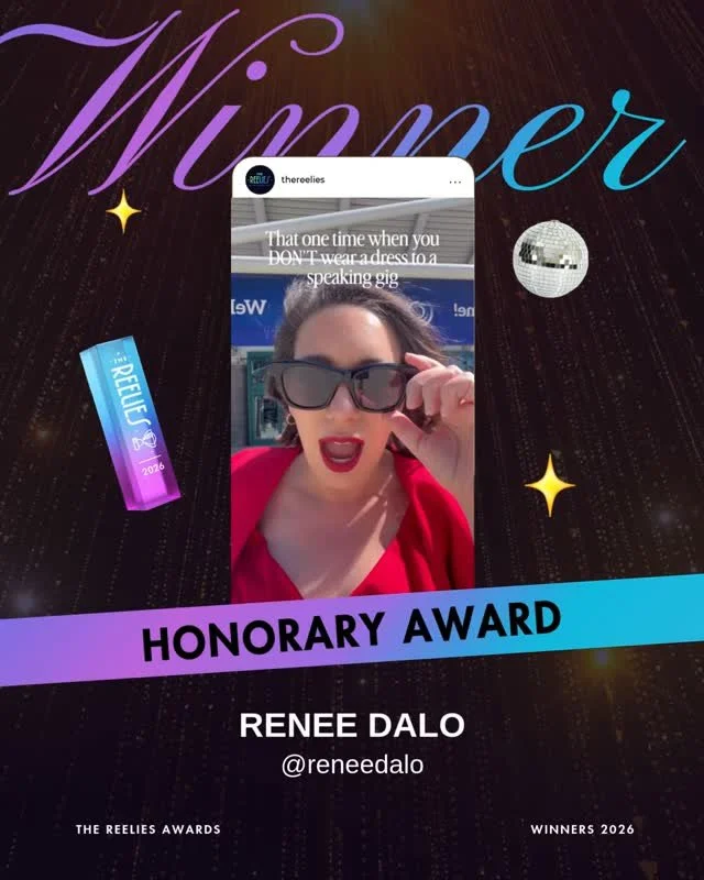 🏆 AND THE WINNER IS... @reneedalo⁠
⁠
Congrats on winning an Honorary Award for The Reelies!!⁠ 👏