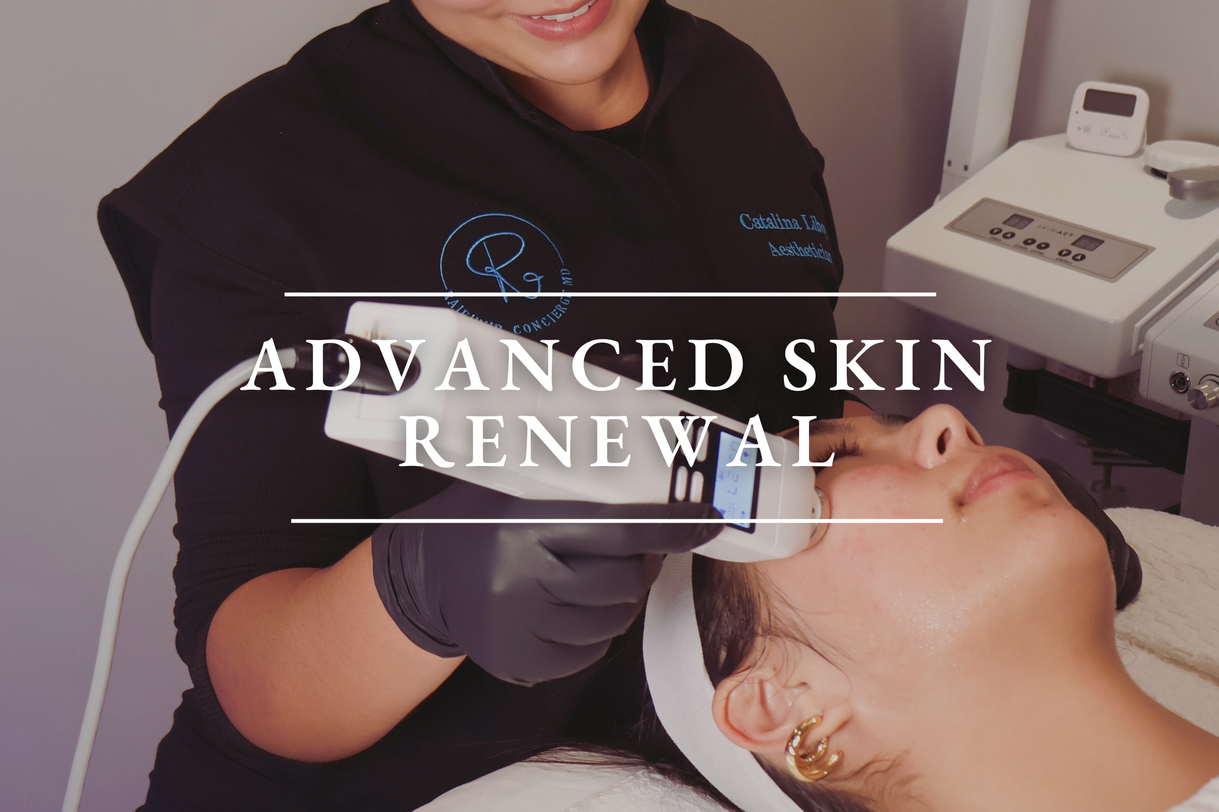 Red light therapy device in a dim room, illuminating a bed with a warm glow.