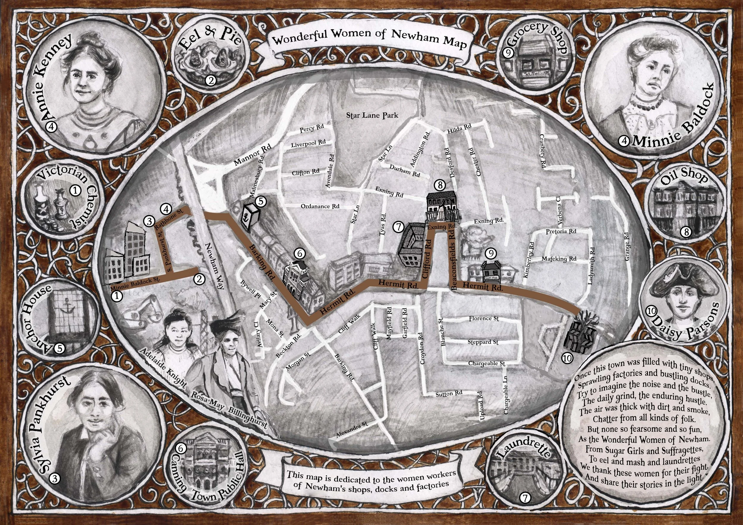 Wonderful Women of Newham map