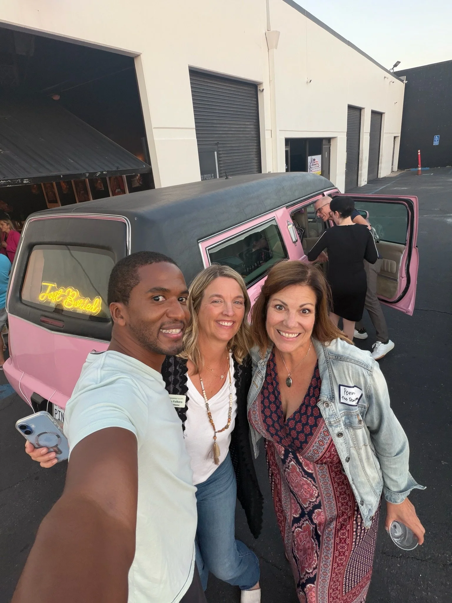 Dr. Donnie Moore, Christa Folkers and Penny Waugh at Death over Drafts Anaheim