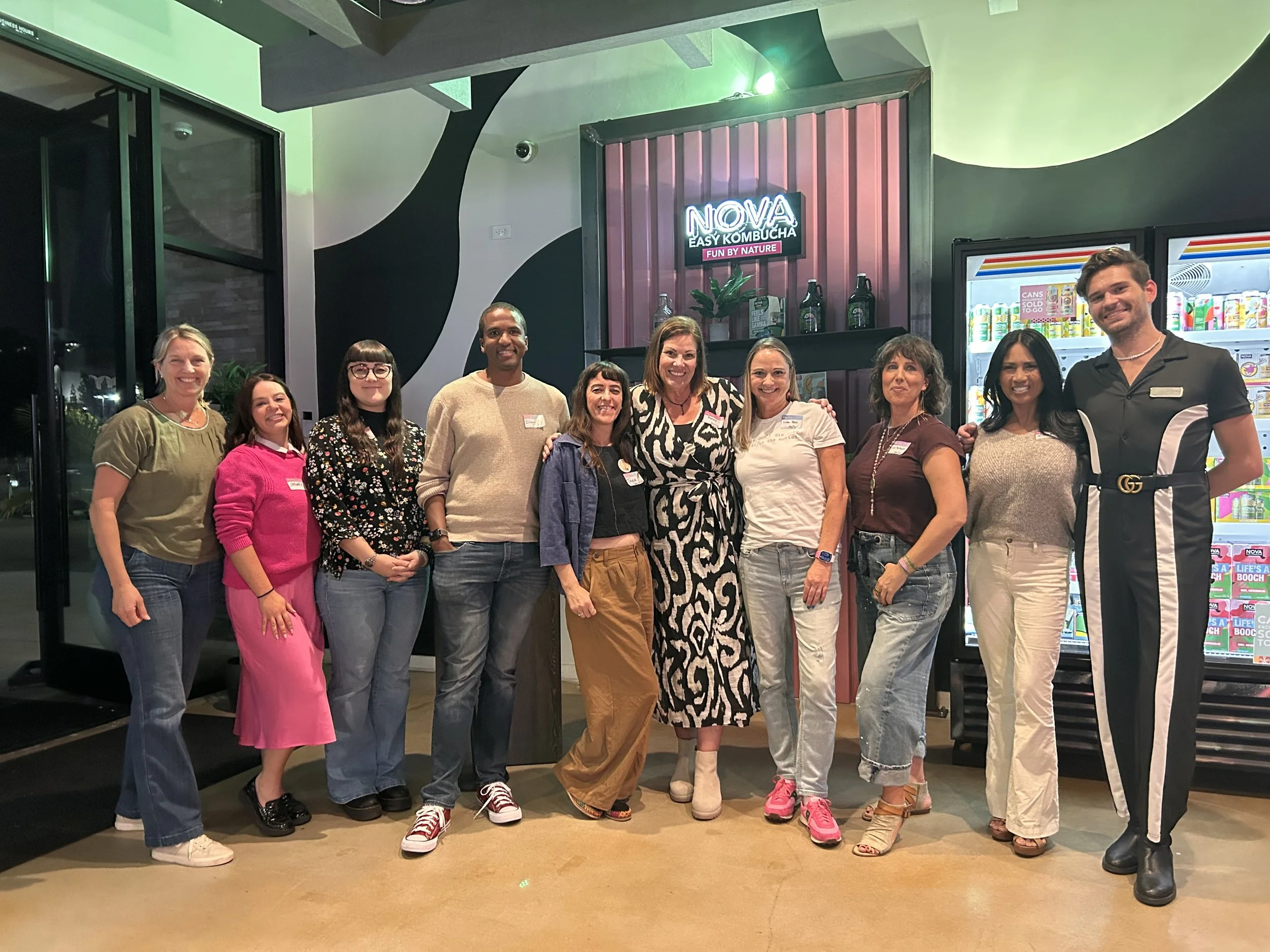 Christa, Savannah, Kara, Dr. Donnie, Tara, Penny, Lisa, Lisa #2, Thesa and Cody at Death Over Drafts San Diego