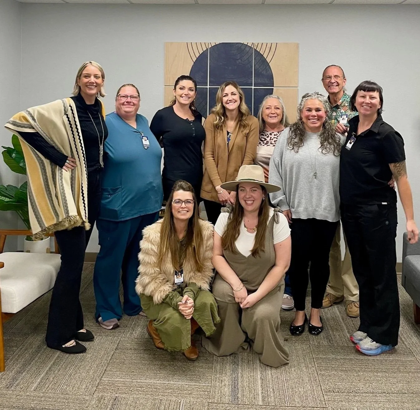 Jamie Hunt, founder of Topkare Hospice and RN photographed with some of her team from Topkare Hospice in San Diego, CA.