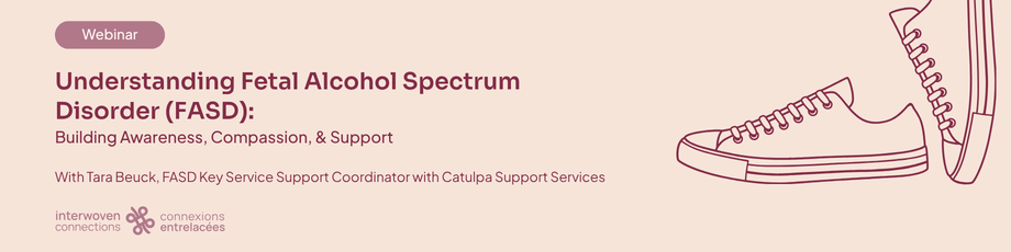 A banner for a webinar called "Understanding Fetal Alcohol Spectrum Disorder (FASD)