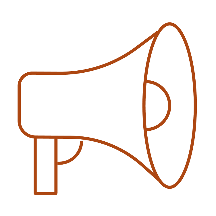 Icon image of a megaphone
