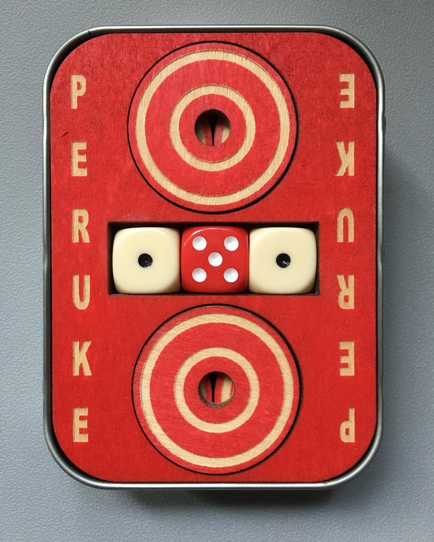 Coming soon Peruke Target Edition 🎯. Classic patterned discs coloured &lsquo;Fire engine red&rsquo; on the unsafe side &amp; left plain on the safe side. Designed as an edition to make clearer the difference between the 2 sides, we have made 100 set