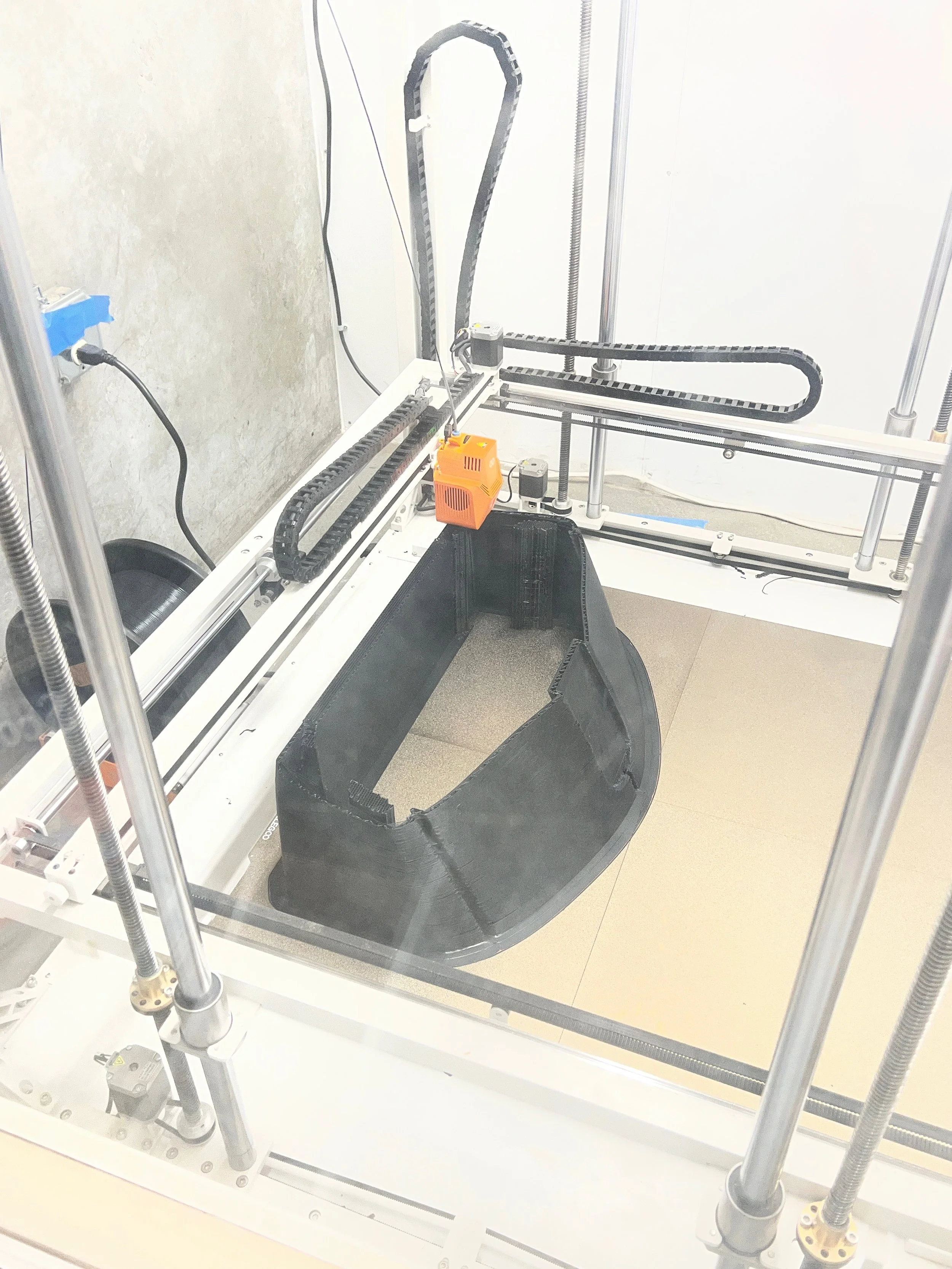 The main parts of the mouse were 3D printed in-house