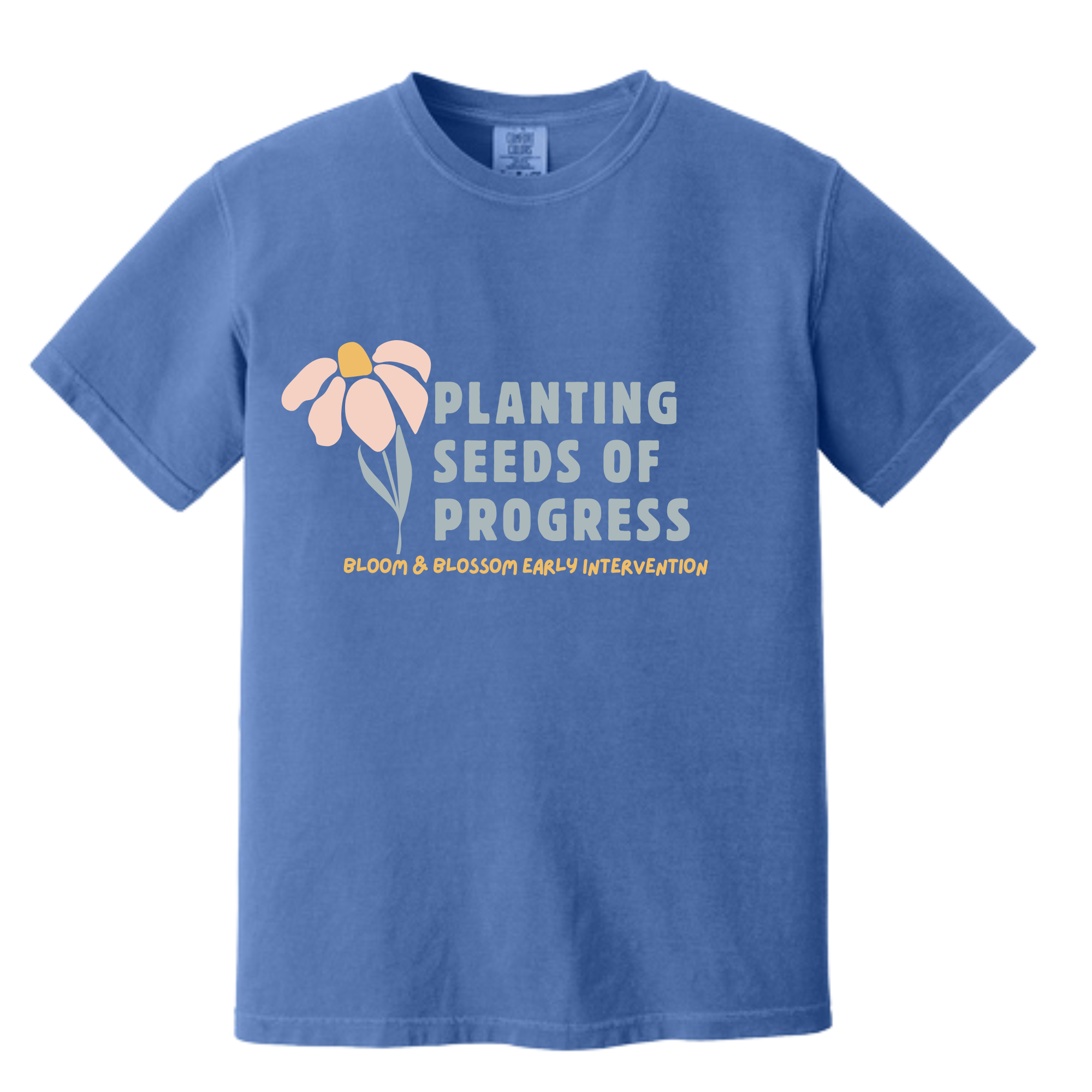 Adult Blue Planting Seeds of Progress