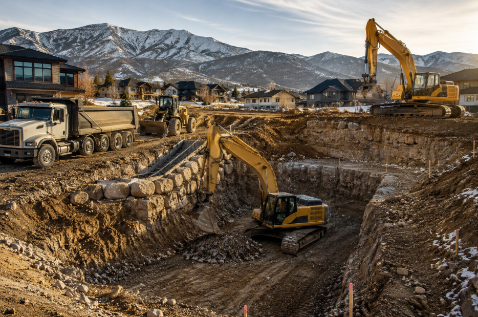 Residential Excavation in the Heber Valley and When to Break Ground Before Winter
