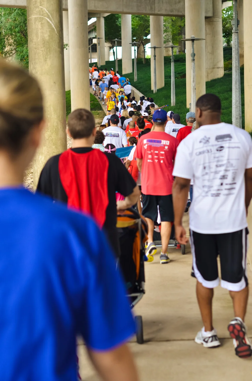Walkers on the route at a Lone Star Bleeding Disorders Foundation Unite Walk