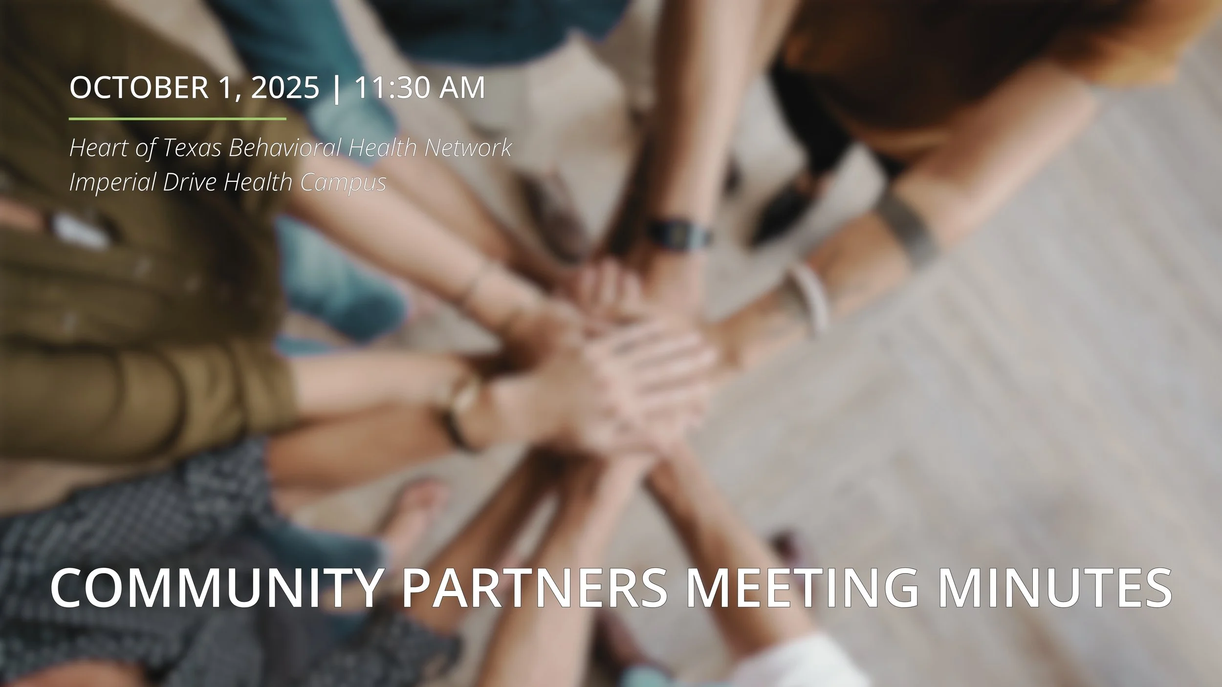 October 1, 2025 | Community Partners Meeting Minutes