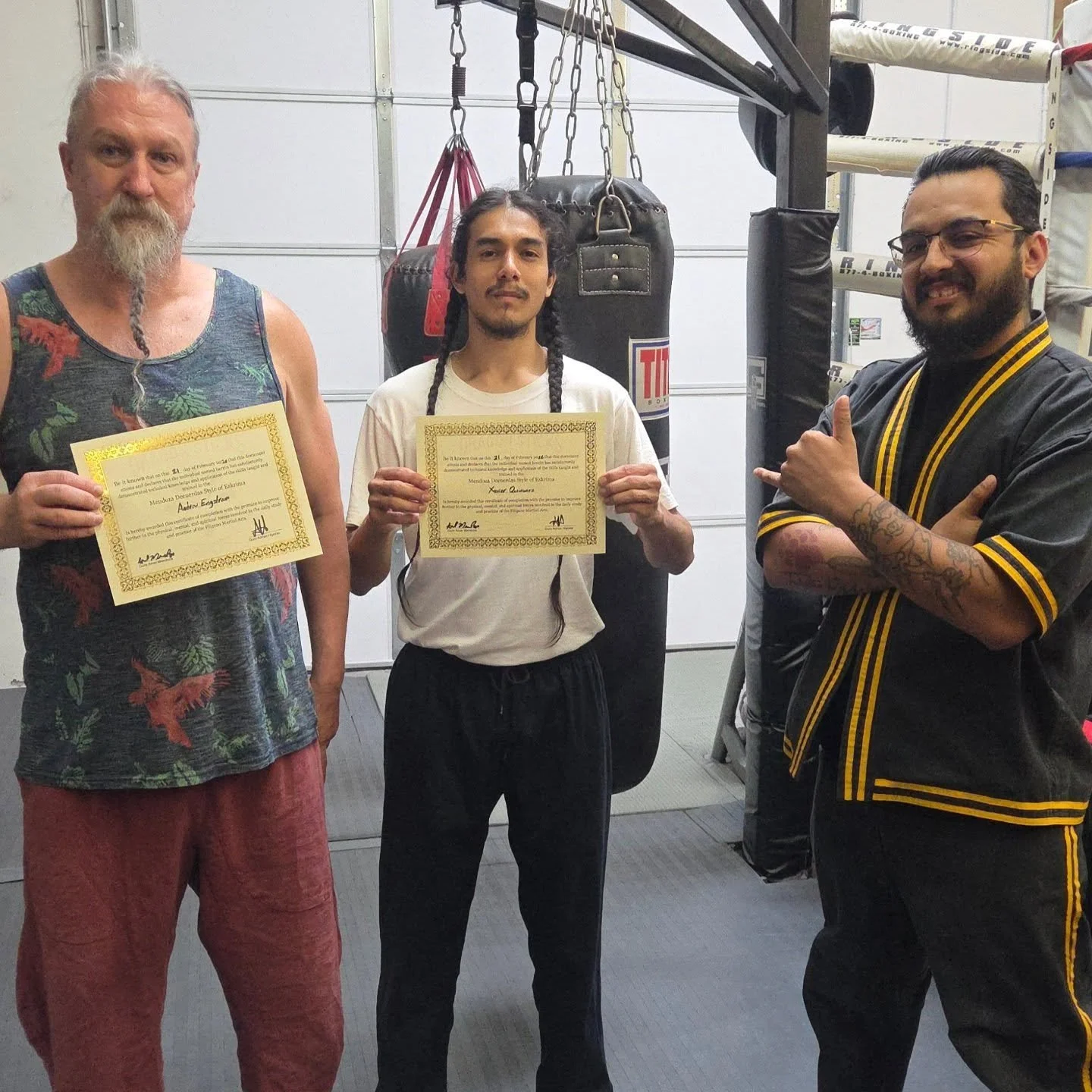 Congratulations to Andrew &amp; Xavier for their completion of the Decuerdas unit of DSFMA. Over the course of ~2 years, these gentlemen have been forged by dedicated training and heated competition into eskrimadores with great promise and potential.