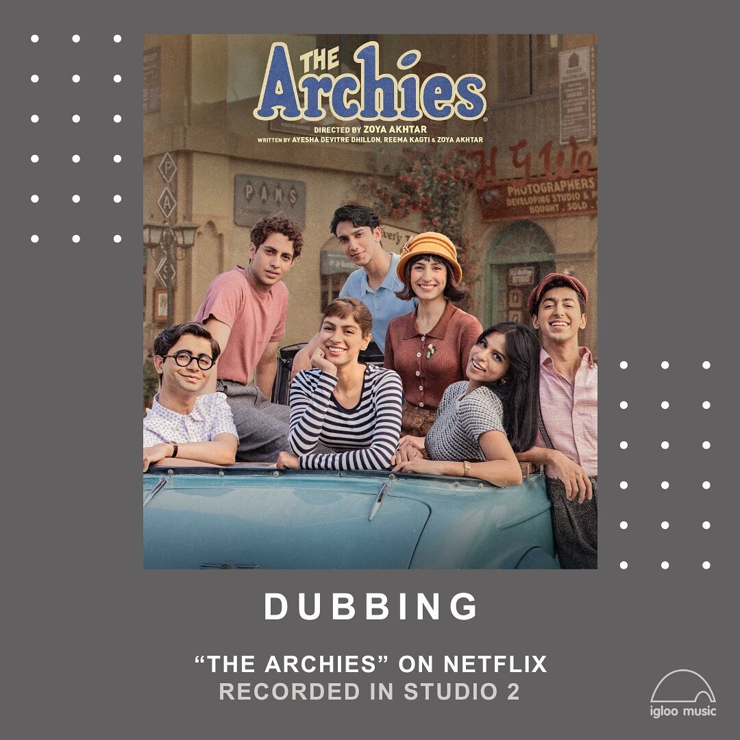 The Archies, a Bollywood musical, is now on Netflix! 🎬🍿 Dubbed into English at Igloo! 
&bull;
&bull;
&bull;
#igloomusic #teamwork #thearchies #englishdubbing #dubbing #netflix #entretainment