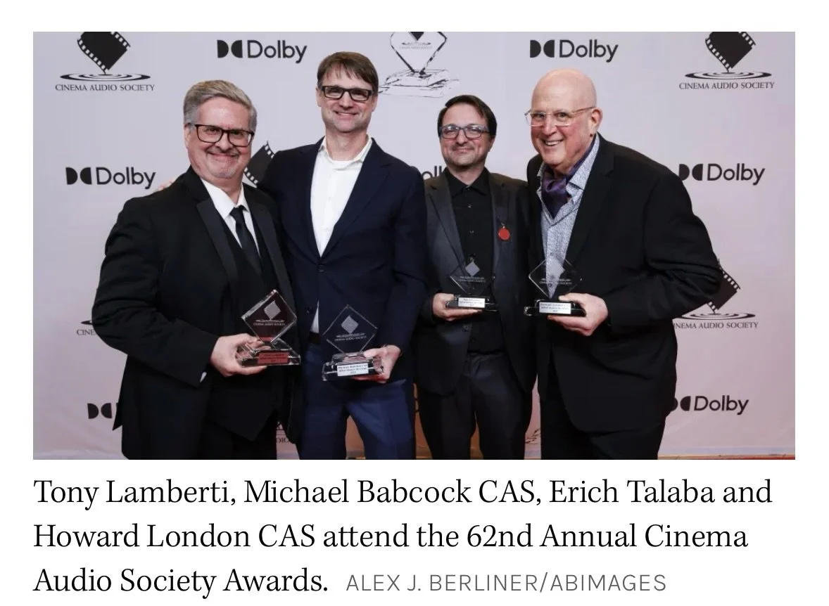 Congrats to Erich &amp; the rest of the Kpop Demon Hunters team on last night&rsquo;s CAS award! 💫
#casawards2026