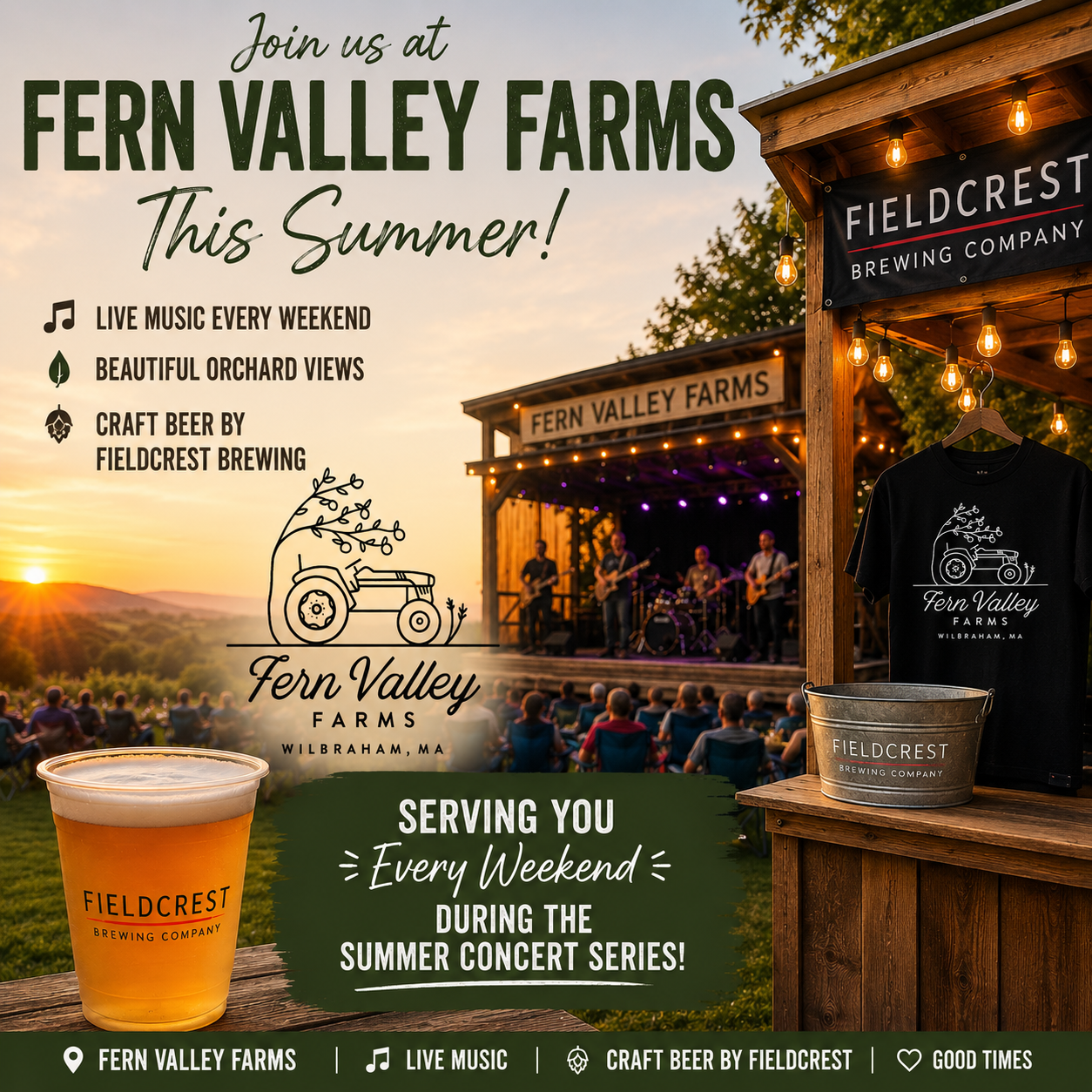 Summer concert series at Fern Valley Farms
