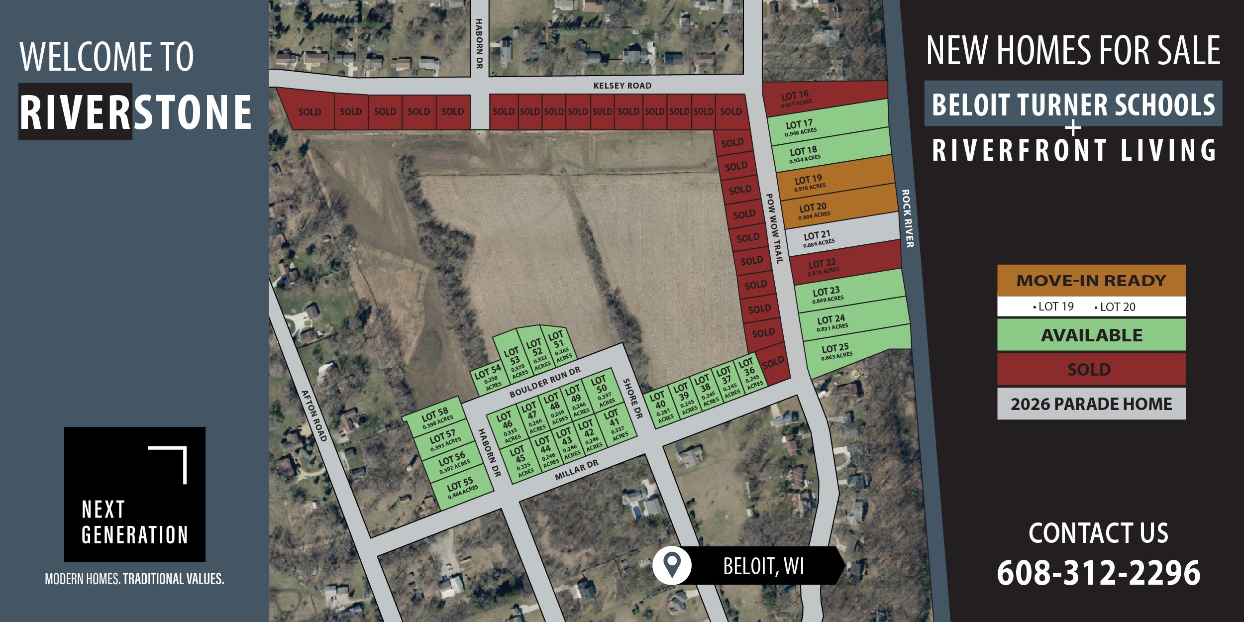 New construction home for sale Riverstone subdivision Beloit WI