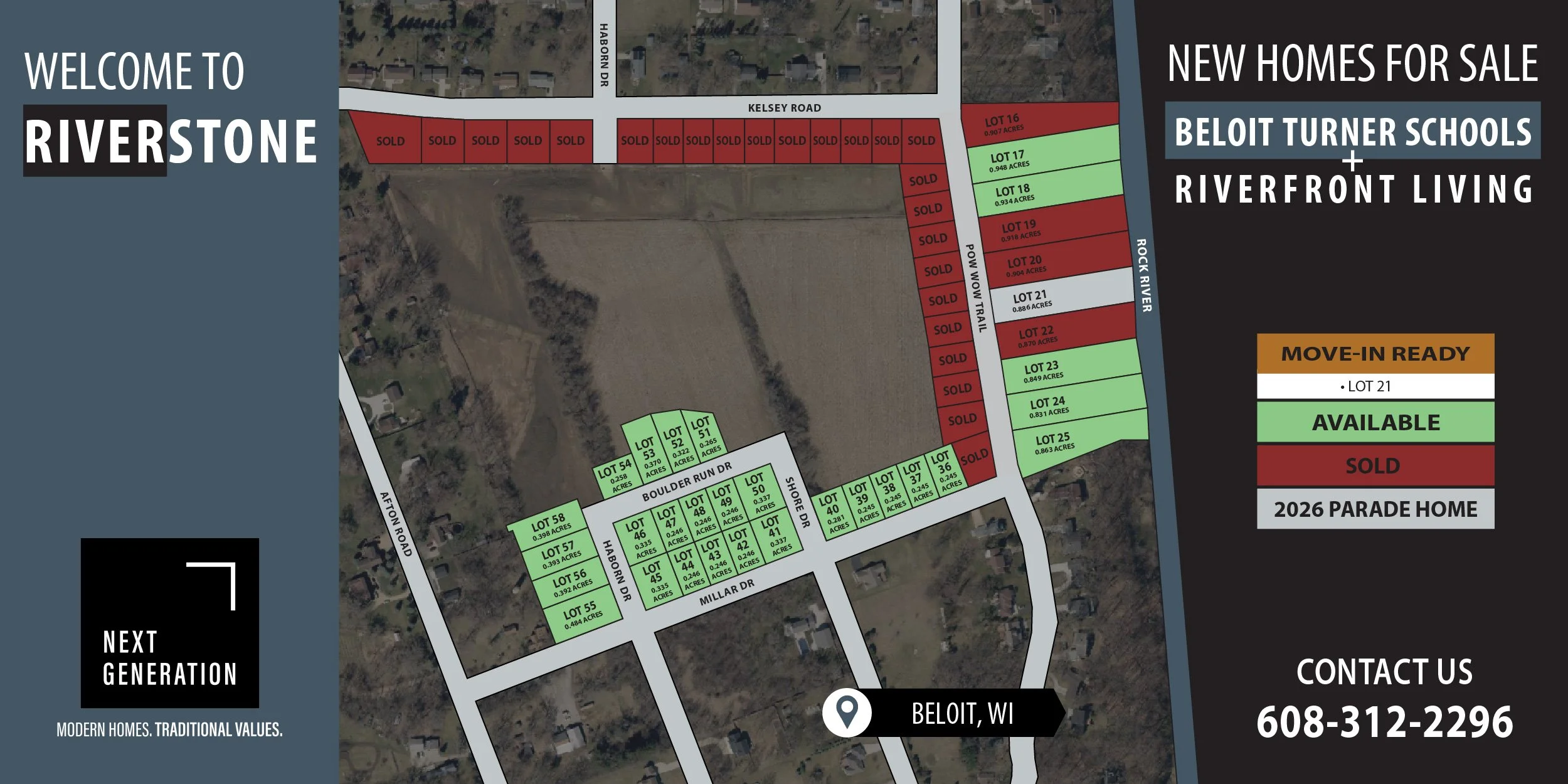 New construction home for sale Riverstone subdivision Beloit WI