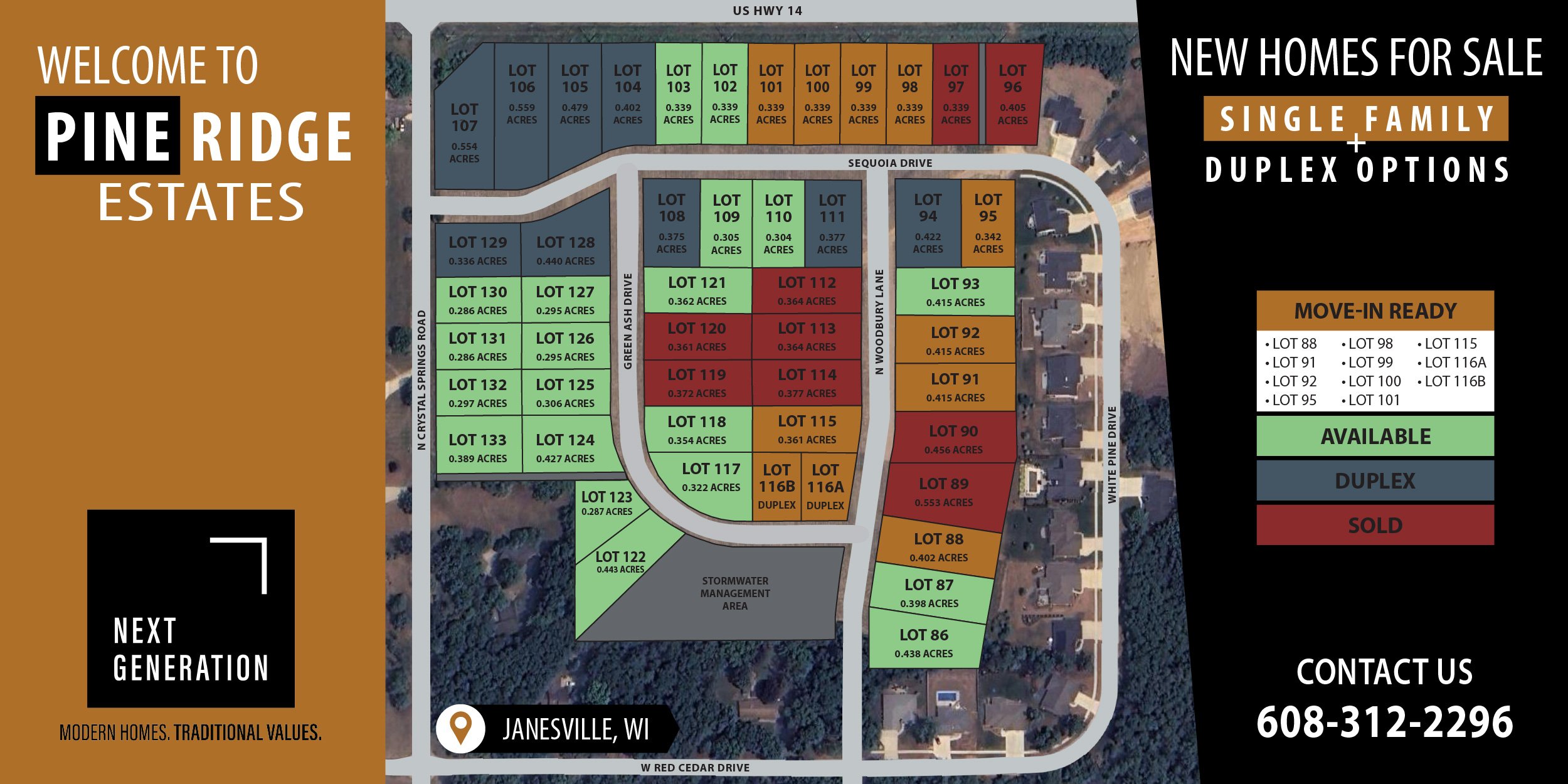 new construction home for sale Pine Ridge Estates subdivision Janesville WI