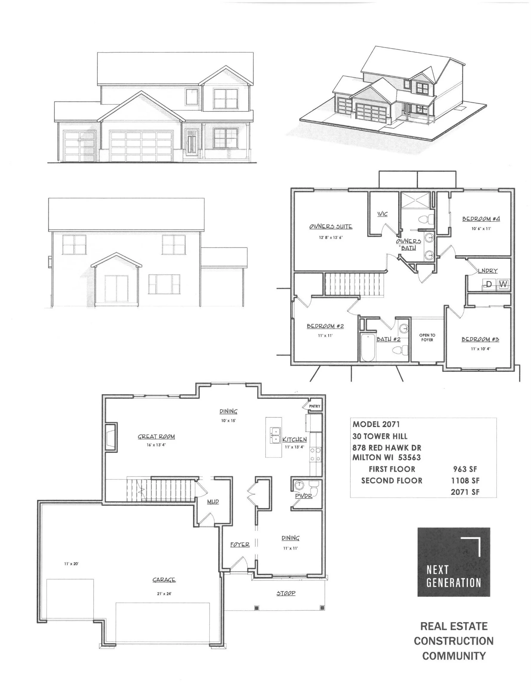new construction home for sale Tower Hill Estates subdivision Milton WI