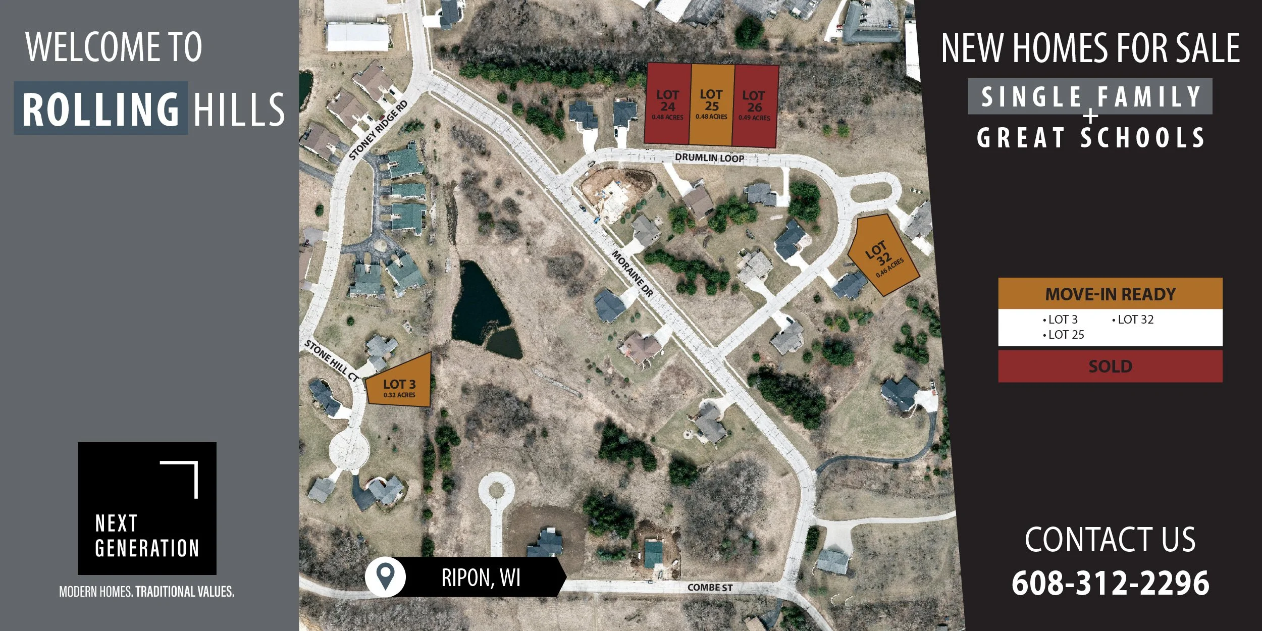 new construction homes for sale Rolling Hills Ripon WI