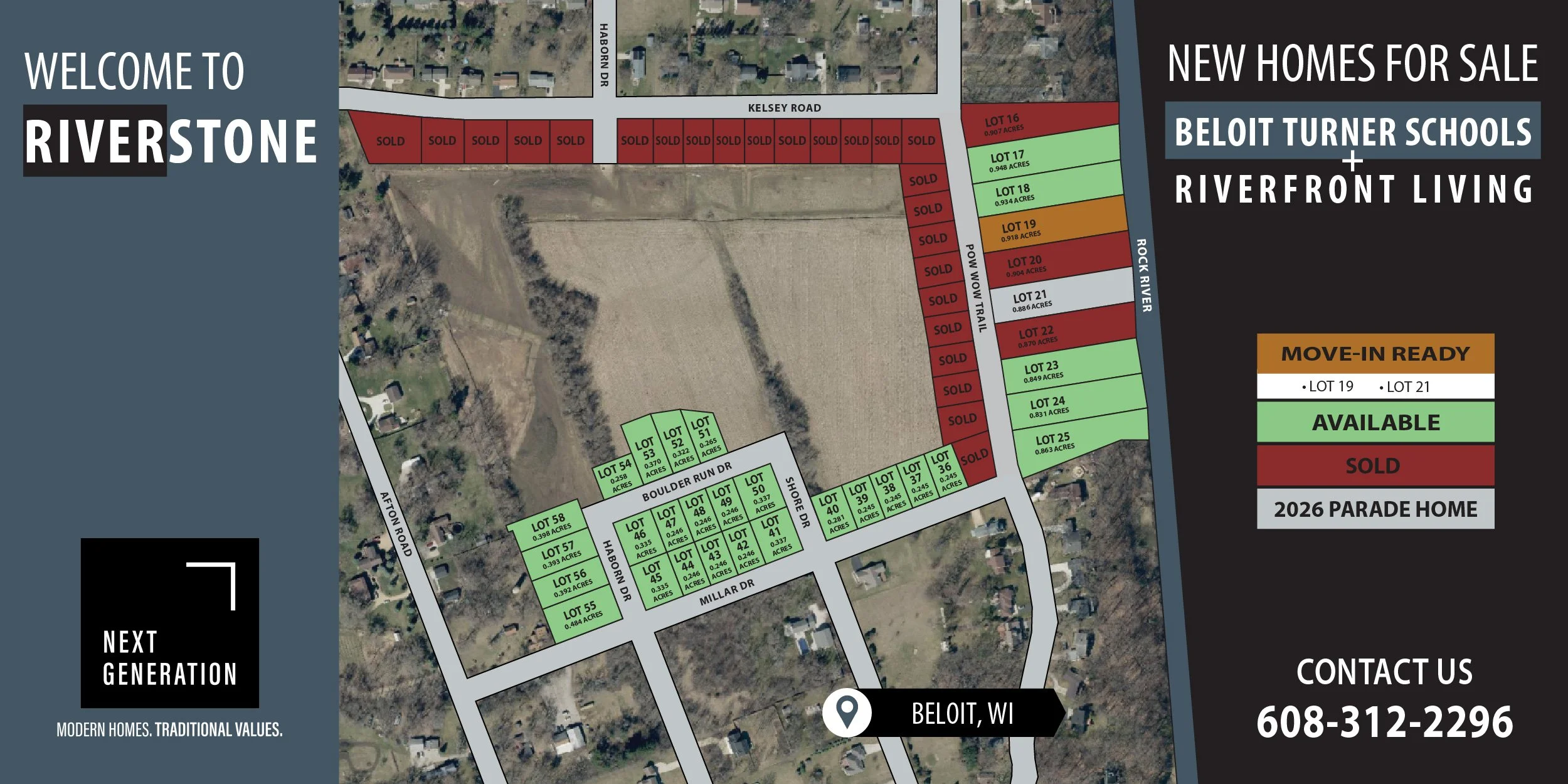 New construction home for sale Riverstone subdivision Beloit WI
