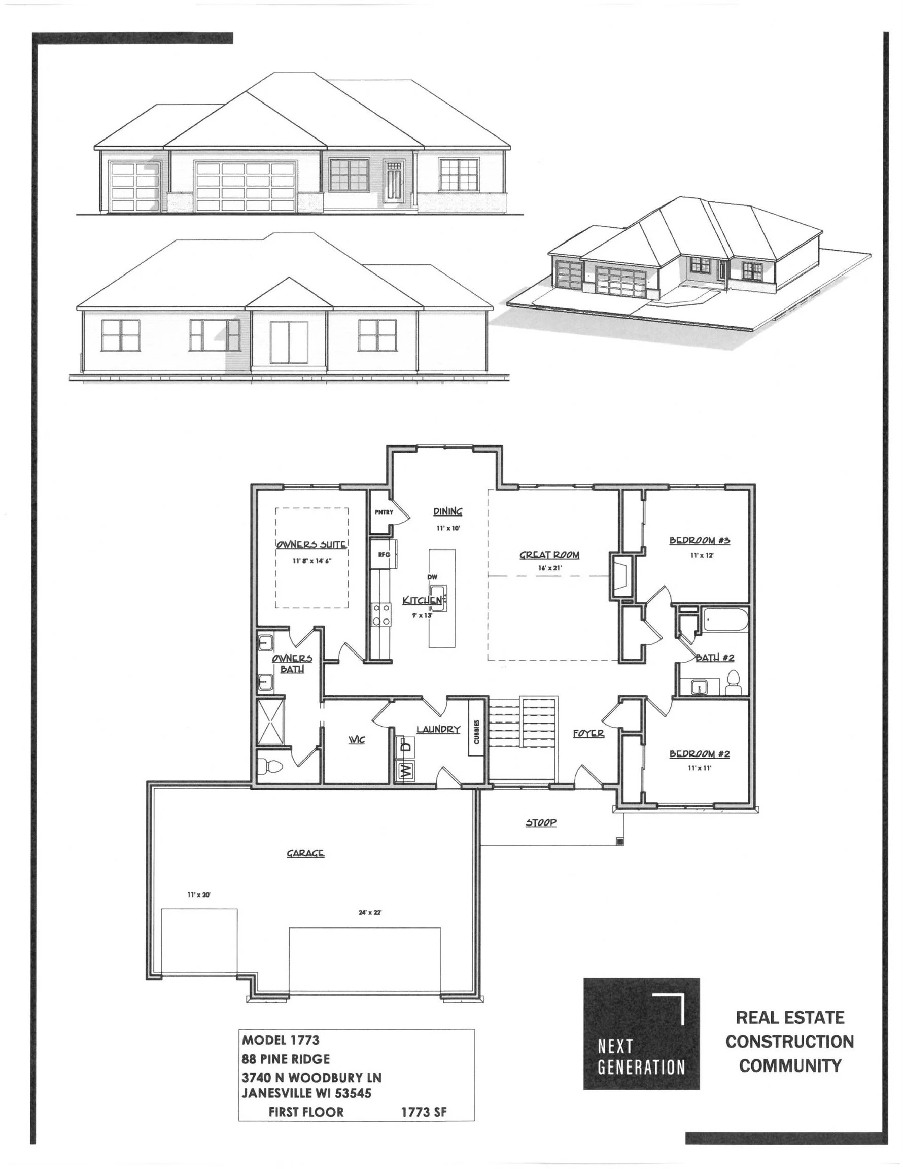 home for sale 3740 N Woodbury Ln, Janesville, WI