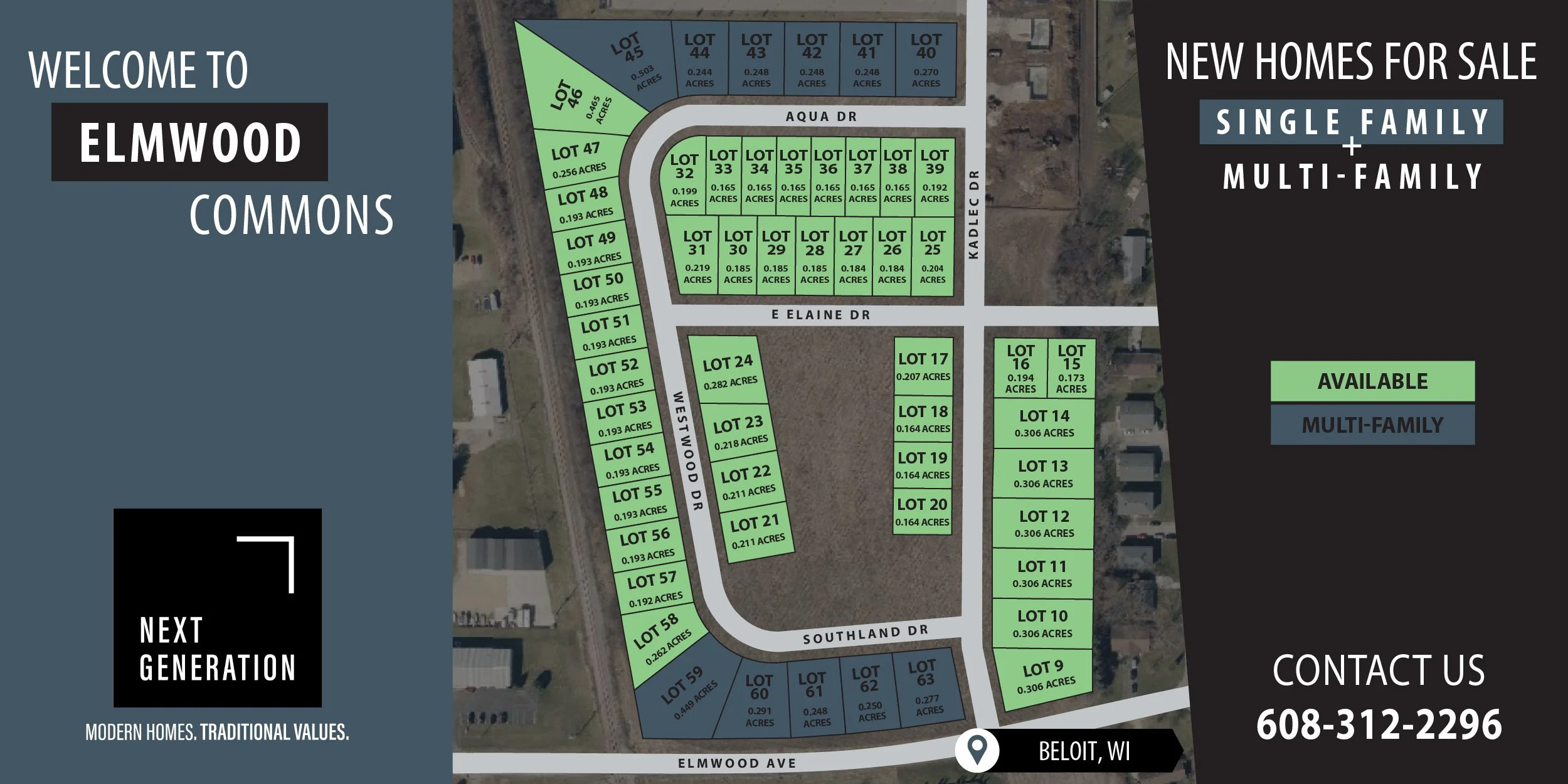 new construction homes for sale Elmwood Commons subdivision Beloit WI
