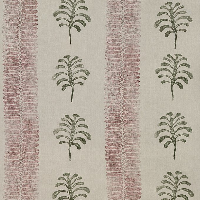 Eastern Leaves in Dirty Pink and Olive