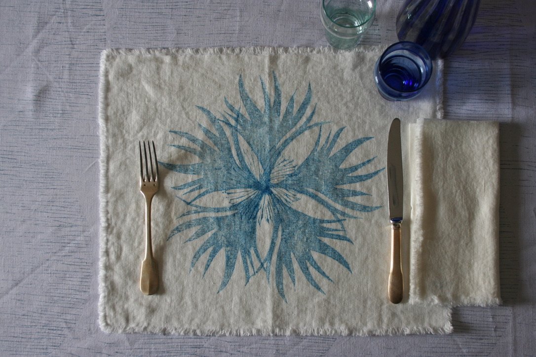 Table Mat - Cornflower in Summer Blue