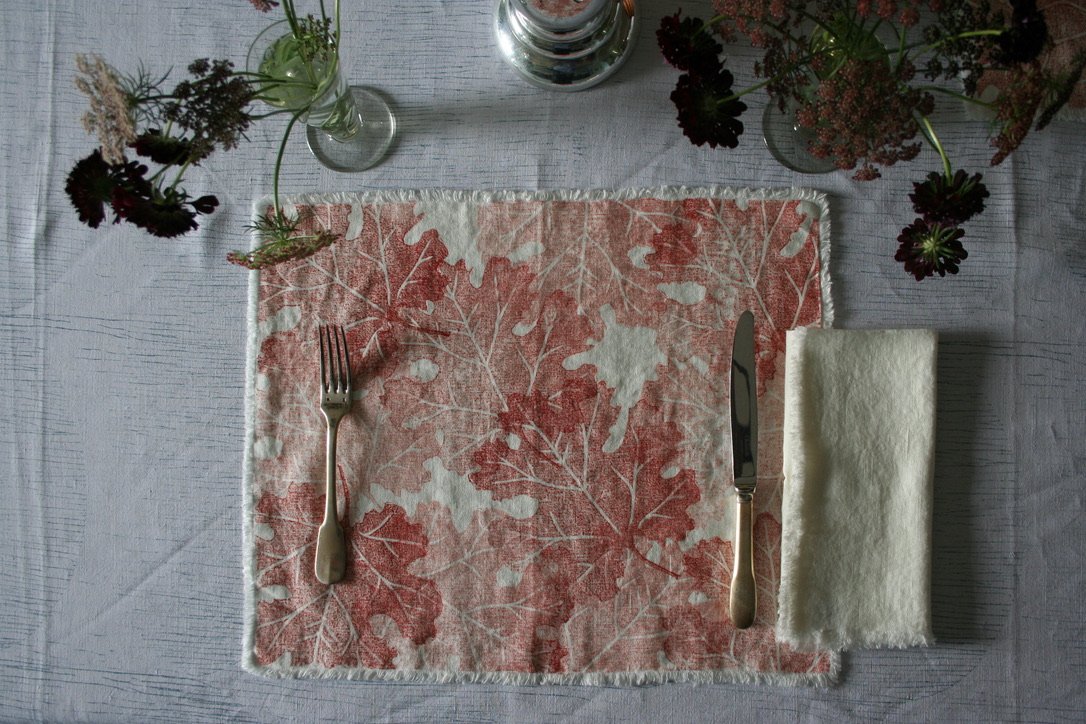 Table Mat - Macleaya in Terracotta