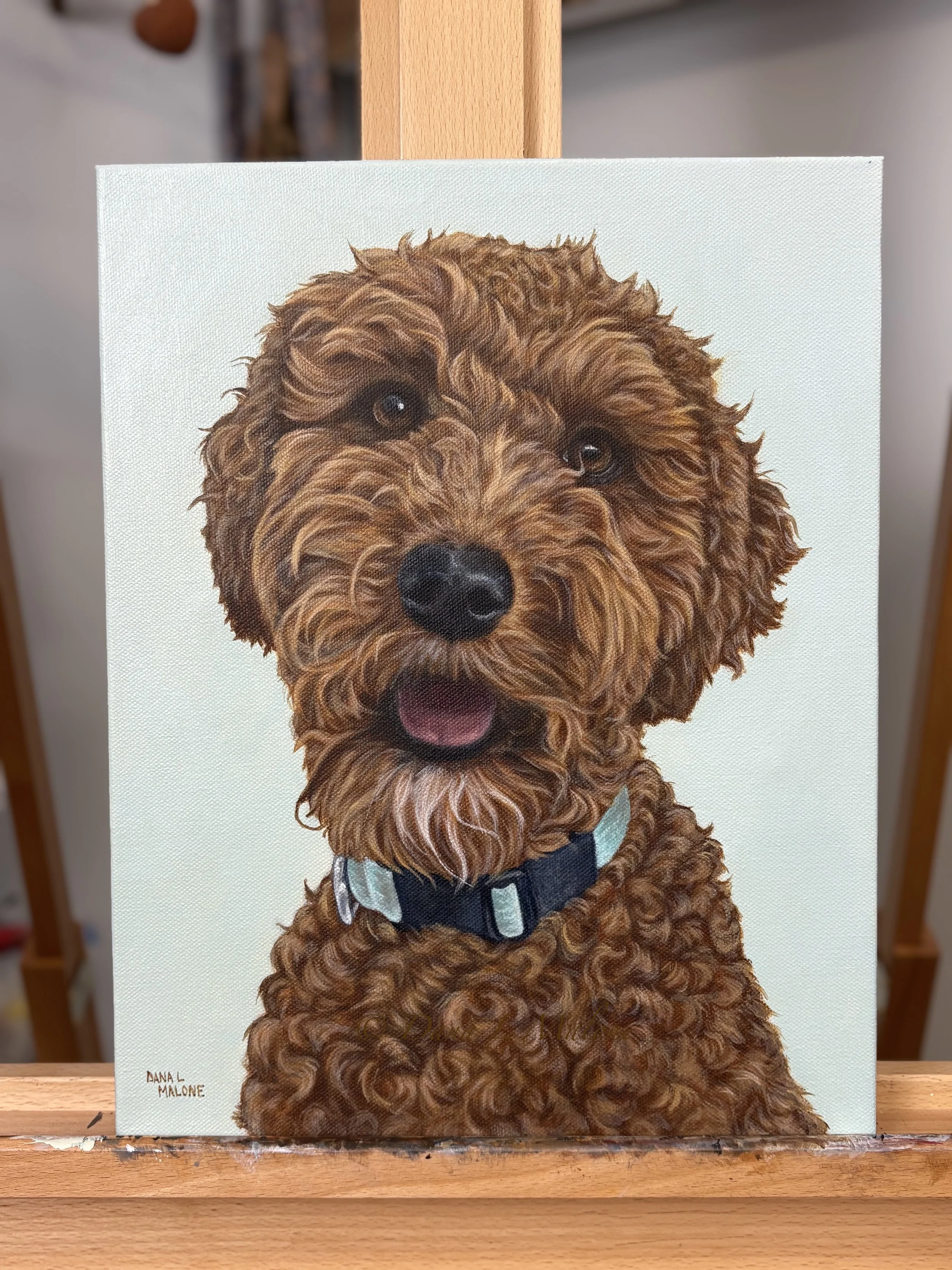 Dana Malone Fine Art Acrylic Dog