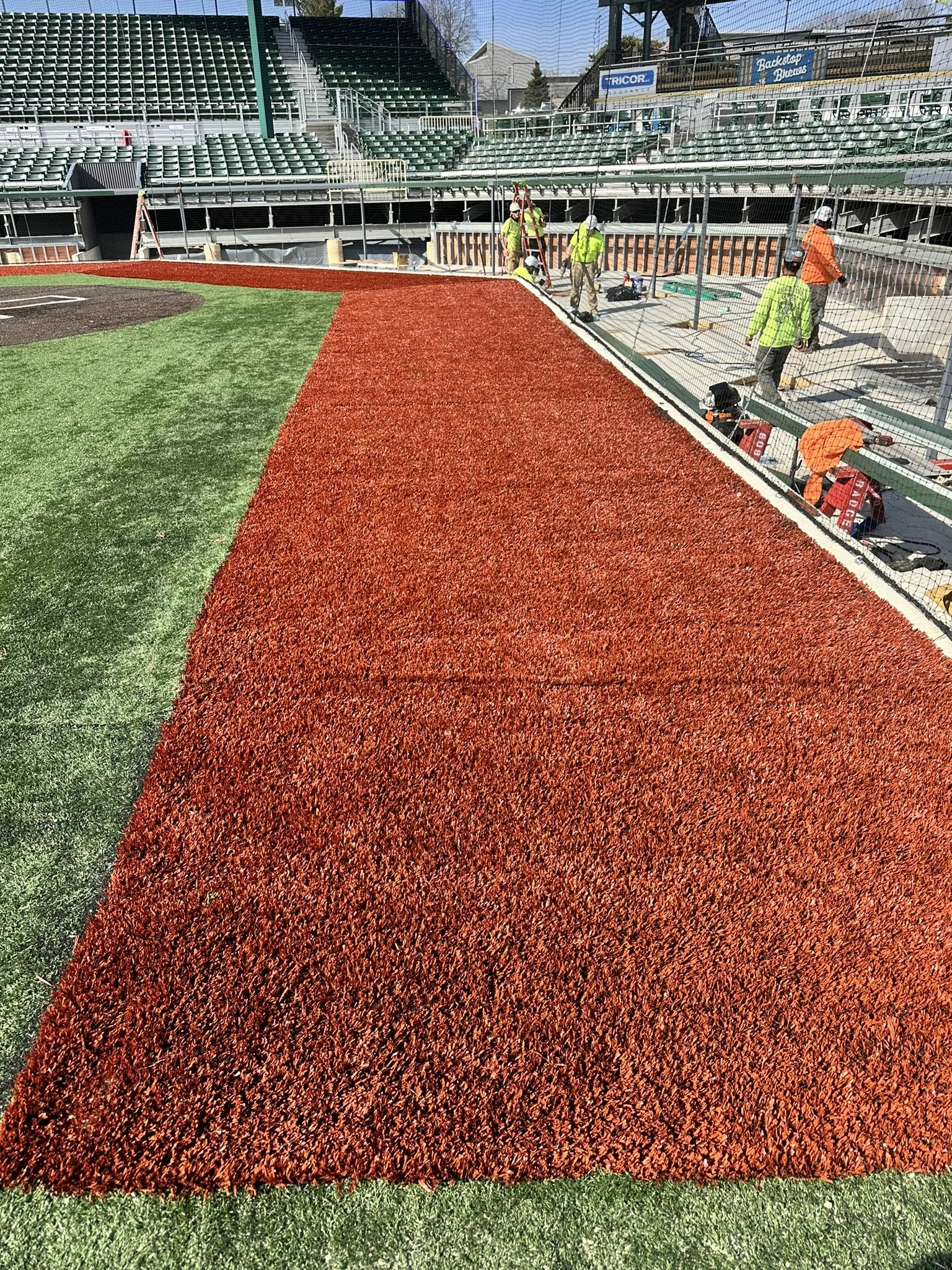 Madison Mallards Warner Park stadium — finished synthetic turf installation by YD Exterior Visions