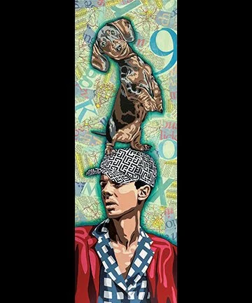 Big Dog Energy  12 x 36. $1,200.