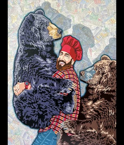 Feed the Right Bear  36 x 48  sold