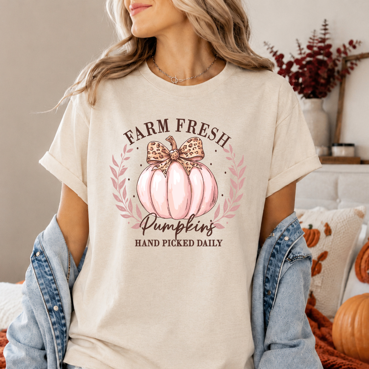 Pink Farm Fresh Pumpkins