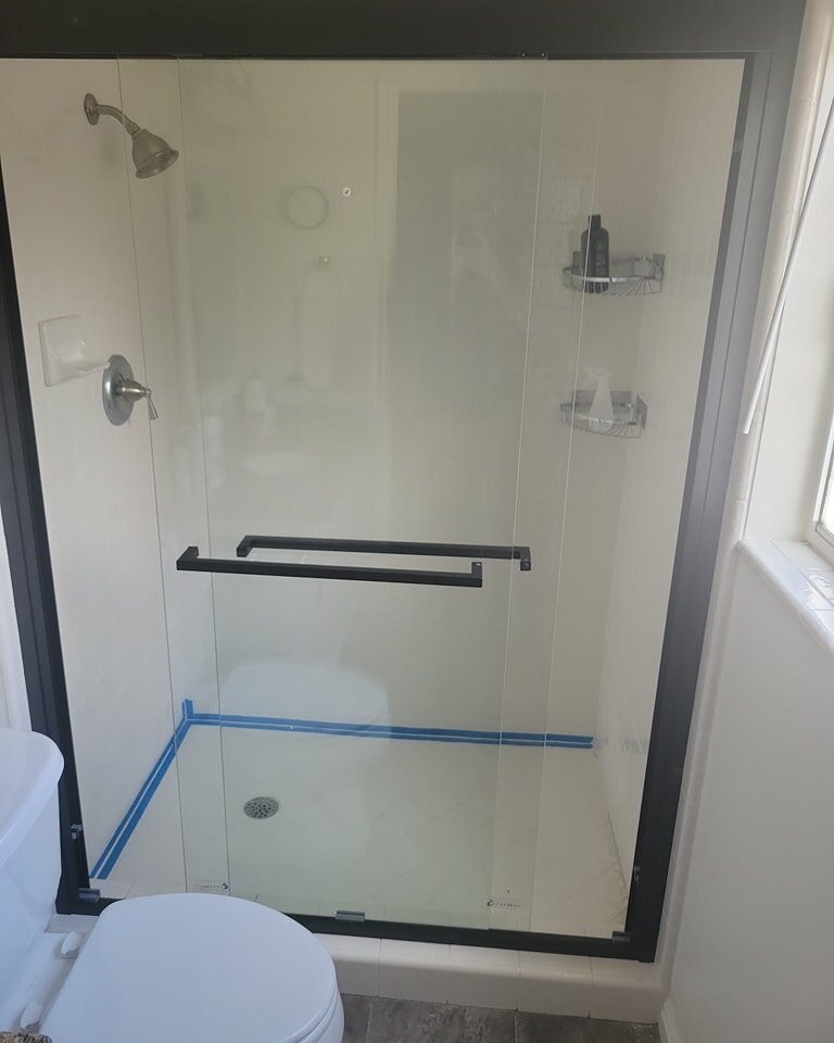 Installed this shower door for a client. Looks real good, opens and closes real smooth.