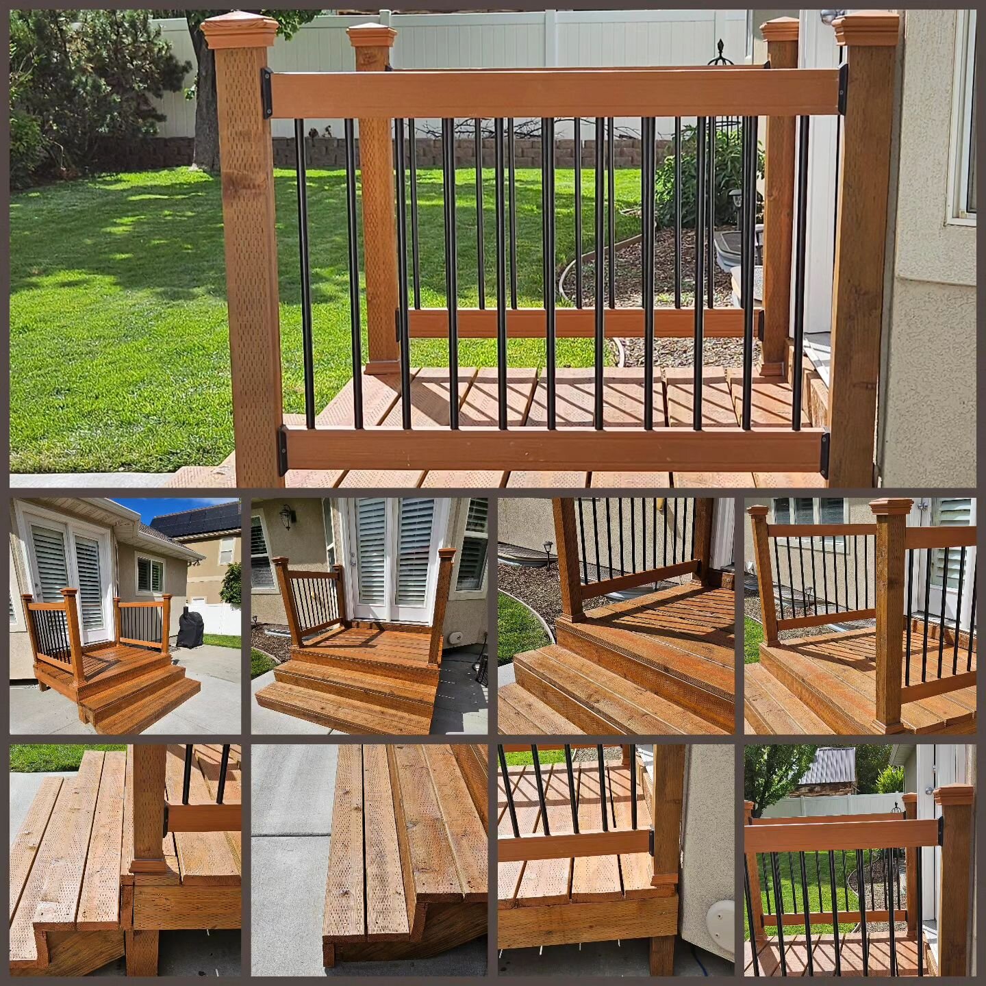 This was a recent deck built by Your Handyman Pros.  Let us know if you need a deck, stairs, or railing built for you.  801 949 2376