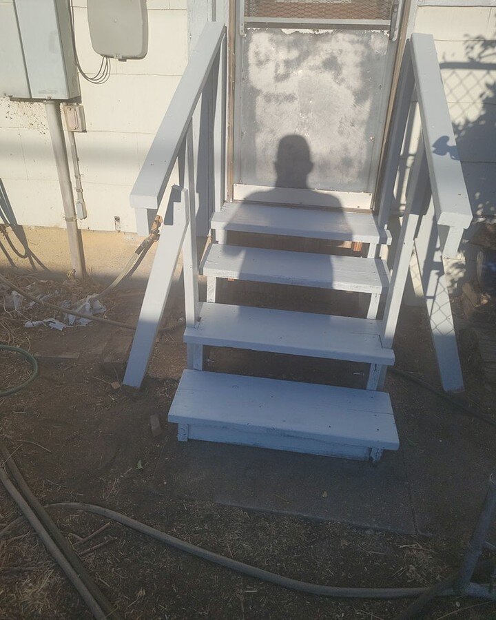 Just finished building this railing for a client, old steps were set on concrete. Sanded and painted steps as well. Should be a lot easier for client to go down the steps.
