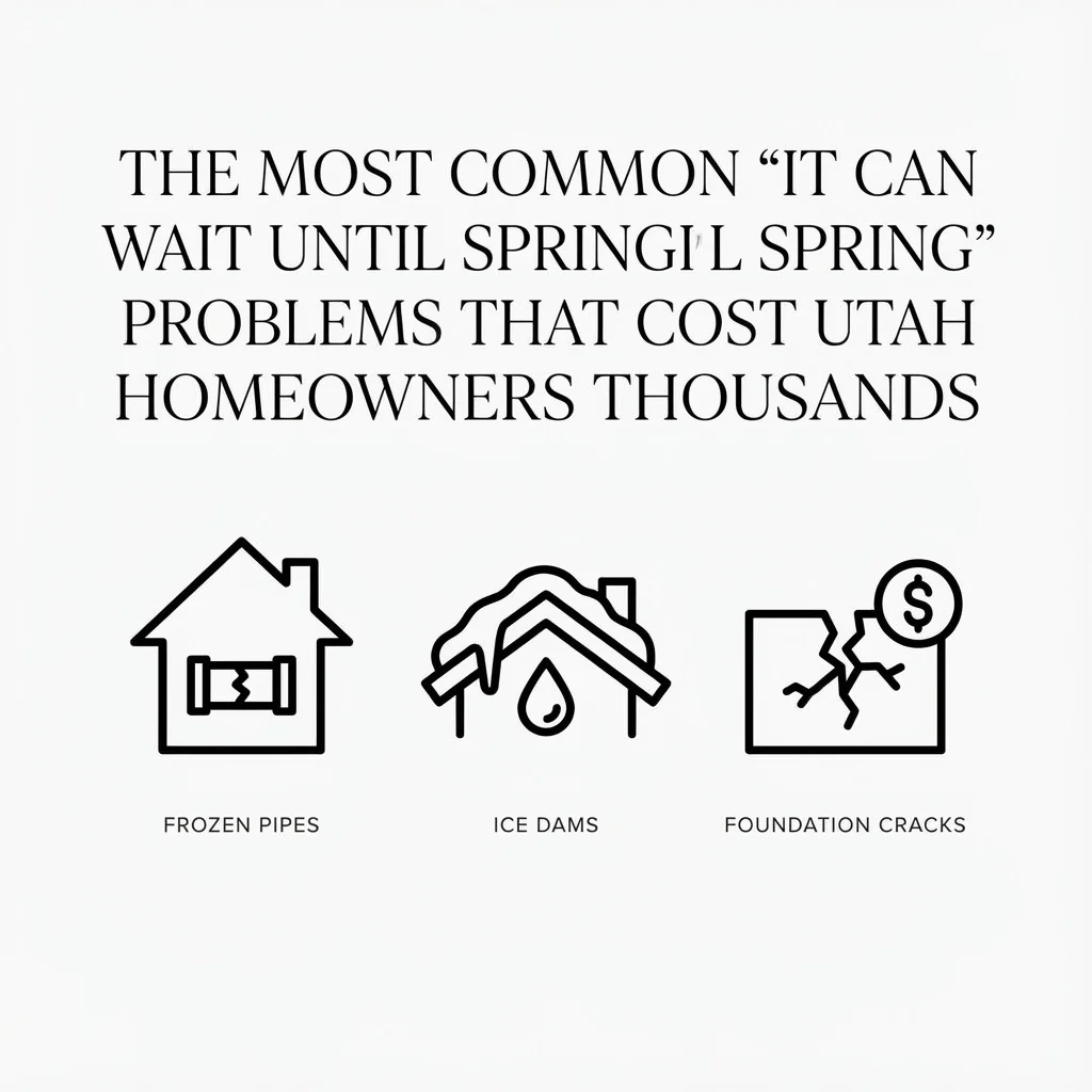 The Most Common "It Can Wait Until Spring" Problems That Cost Utah Homeowners Thousands