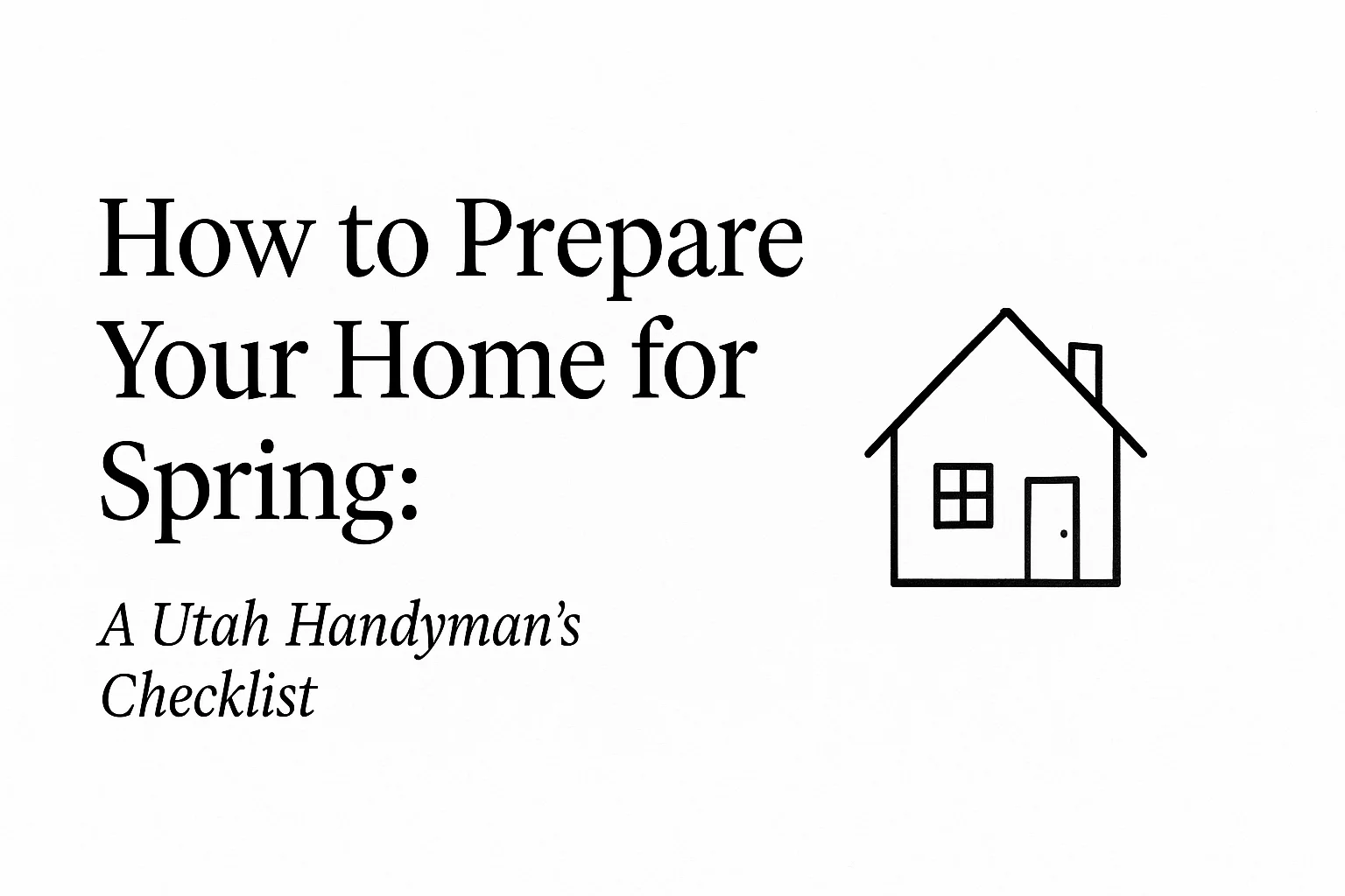 How to Prepare Your Home for Spring: A Utah Handyman's Checklist