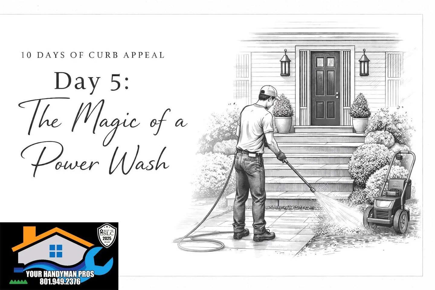 Ever noticed how your driveway slowly turns from "fresh concrete" to "sad parking lot"? 😅 It happens to the best of us here in the Salt Lake Valley. Between the winter salt and the lake dust, our home exteriors take a beating!

W