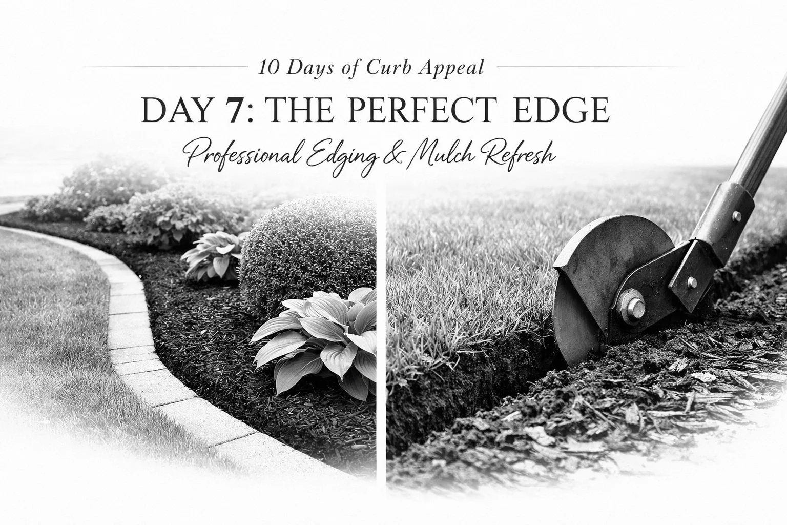 10 Days of Curb Appeal - Day 7: The Perfect Edge, Professional Edging &amp; Mulch Refresh