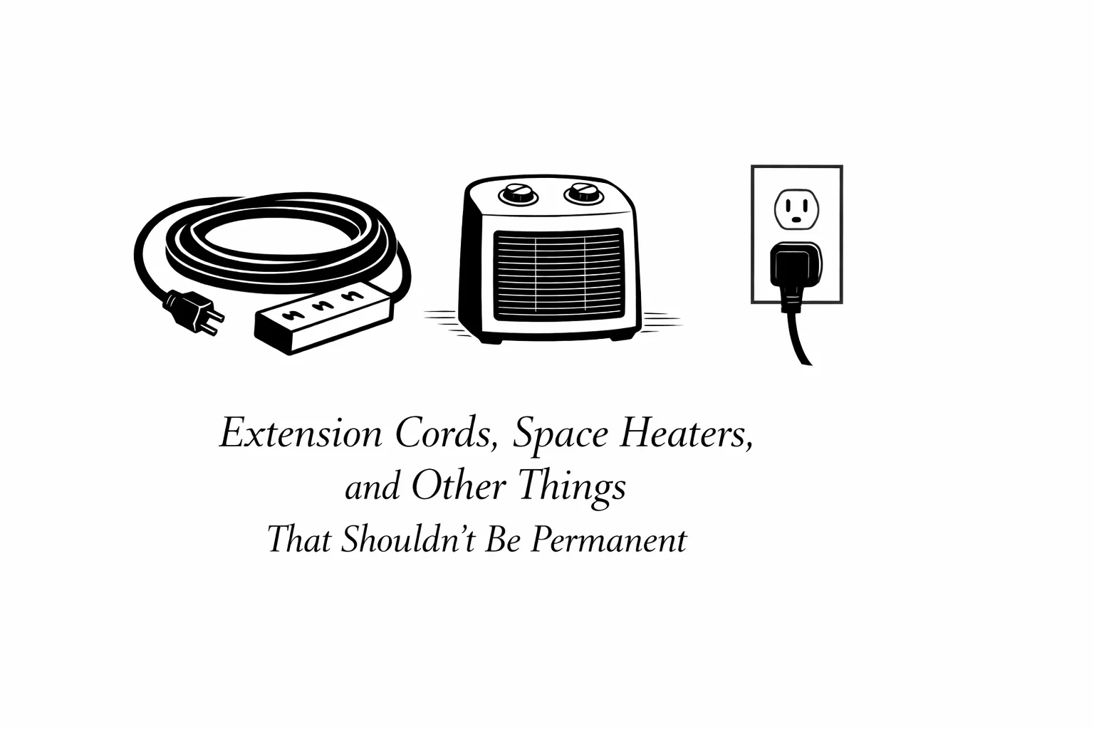 Extension Cords, Space Heaters, and Other Things That Shouldn't Be Permanent