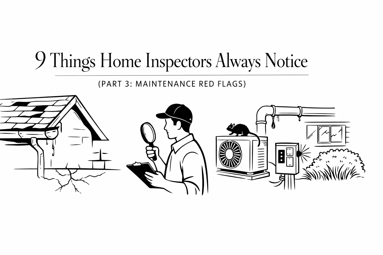 9 Things Home Inspectors Always Notice (Part 3: Maintenance Red Flags)