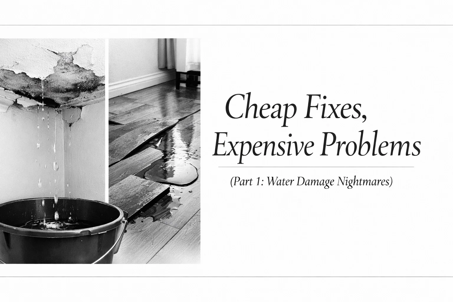 Cheap Fixes, Expensive Problems (Part 1: Water Damage Nightmares)