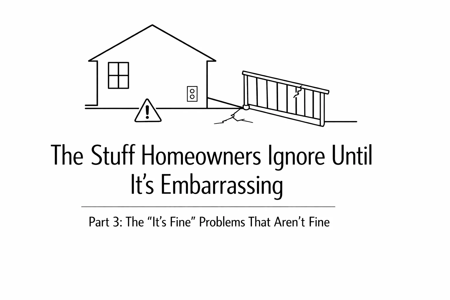 The Stuff Homeowners Ignore Until It’s Embarrassing Part 3: The “It’s Fine” Problems That Aren’t Fine