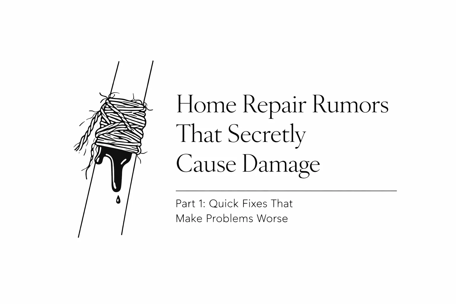 Home Repair Rumors That Secretly Cause Damage: Part 1 - Quick Fixes That Make Problems Worse