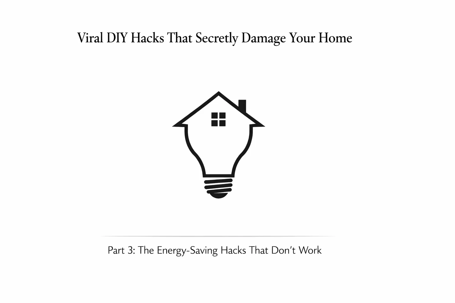 Viral DIY Hacks That Secretly Damage Your Home: Part 3 - The Energy-Saving Hacks That Don’t Work
