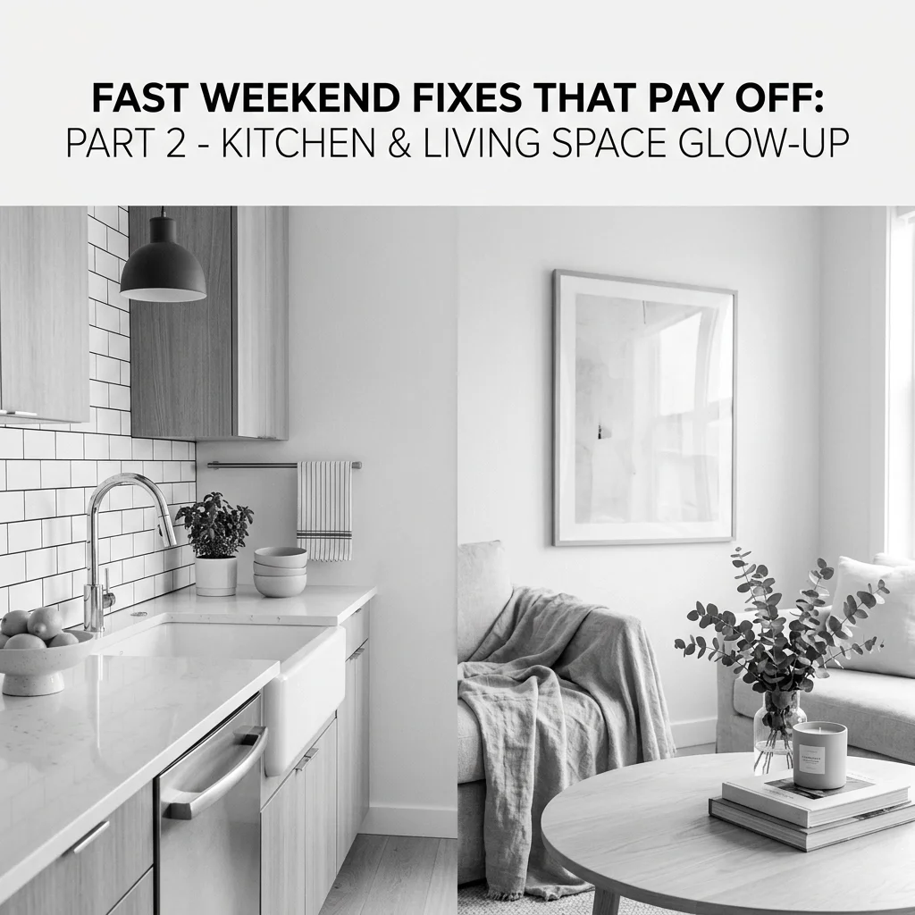Fast Weekend Fixes That Pay Off: Part 2 - Kitchen &amp; Living Space Glow-Up