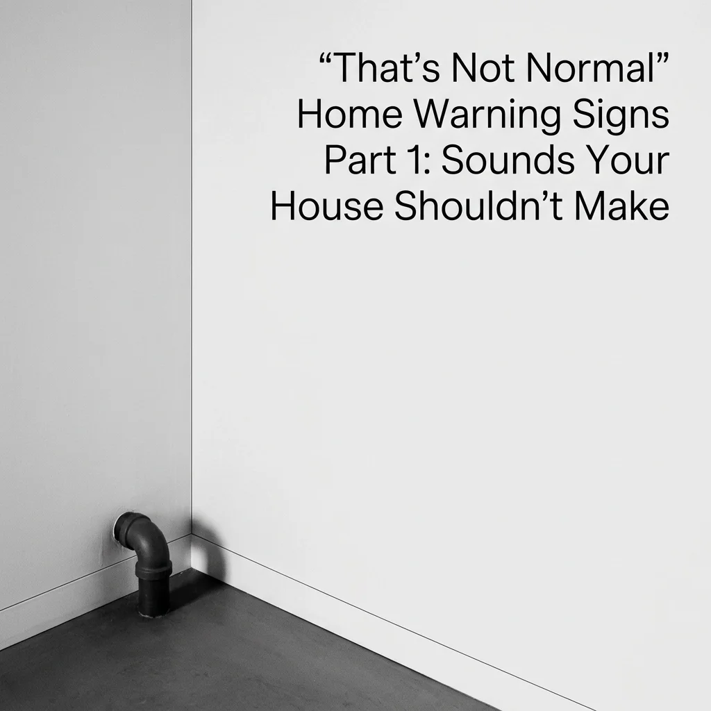 “That’s Not Normal” Home Warning Signs Part 1: Sounds Your House Shouldn’t Make
