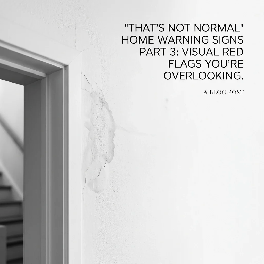 “That’s Not Normal” Home Warning Signs Part 3: Visual Red Flags You’re Overlooking